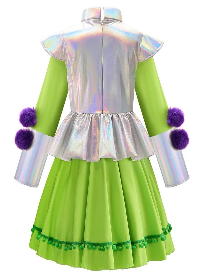 ReliBeauty Alien Costume for Girls Costume Kids Halloween Toddler,4T-5/110 Green - Image 2